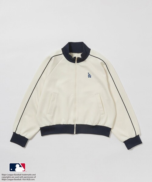 ROPE' PICNIC(ロペピクニック)の「【MLB COLLECTION BY JUN】トラックジャケット(ブルゾン・レディース・オフホワイト/ネイビー/ワイン系・38)」の2枚目の写真