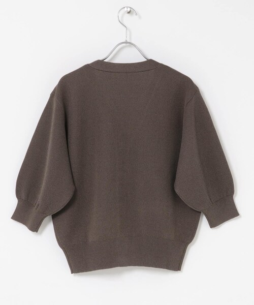 ITEMS URBANRESEARCH(アイテムズ アーバンリサーチ)の「Vネックハーフスリーブニットカーディガン(カーディガン/ボレロ・レディース・SILVER/BRN/L.YEL・Free)」の12枚目の写真