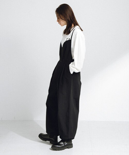 URBAN RESEARCH Sonny Label（アーバンリサーチサニーレーベル）の「コットンビスチェサロペット（サロペット/オーバーオール・レディース・ブラック/バター・FREE）」の9枚目の写真