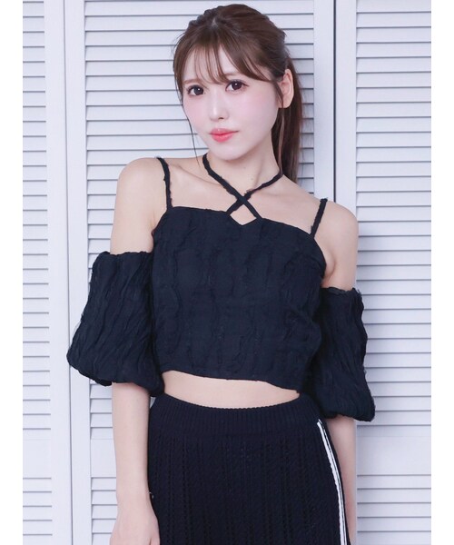 EATME（イートミー）の「バルーンスリーブオフショルダーブラウス（シャツ/ブラウス・レディース・アイボリー/ピンク/ブラック・F）」の15枚目の写真