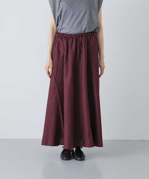 かぐれ（カグレ）の「リネンフレアスカート（スカート・レディース・BLACK/BROWN/BLUE GREEN・Free）」の22枚目の写真
