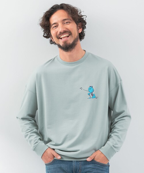 URBAN RESEARCH Sonny Label（アーバンリサーチサニーレーベル）の「OOPS×RYUAMBEコラボスウェット（スウェット・メンズ・サックス/ブラック/ミント・M/L/XL）」の17枚目の写真