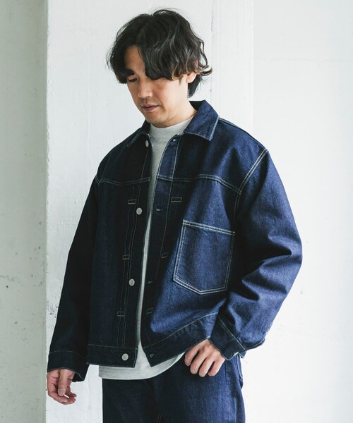 URBAN RESEARCH DOORS（アーバンリサーチドアーズ）の「13.3oz デニムジャケット（デニムジャケット・メンズ・INDIGO/BLACK・M/L）」の18枚目の写真