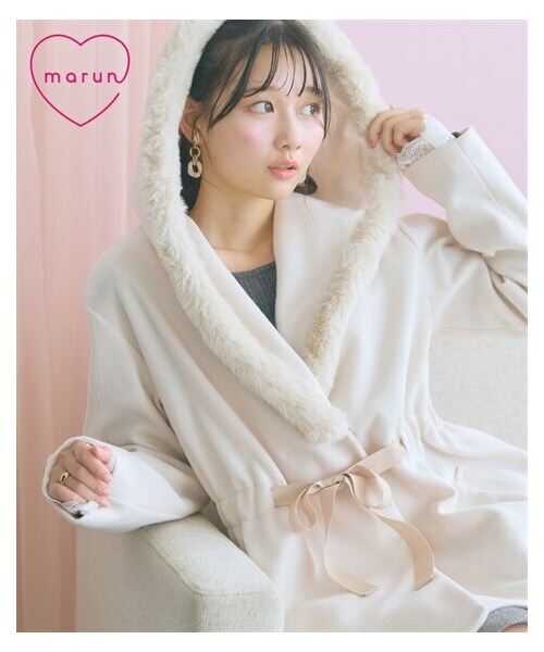 ＜大きいサイズ＞ビッグショールカラートッパーコート marun