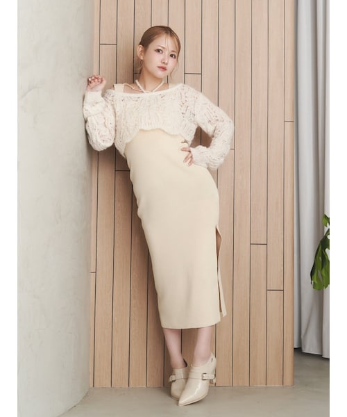 EATME（イートミー）の「レイヤードニットワンピース（ワンピース