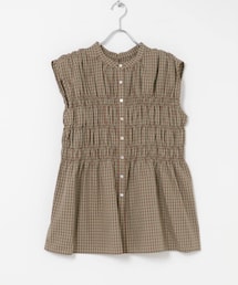 URBAN RESEARCH ROSSO | CHIGNON チェックシャーリングフレンチブラウス(シャツ/ブラウス)