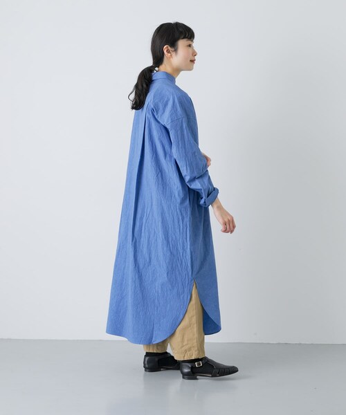 かぐれ（カグレ）の「ワイドシャツワンピース（ワンピース・レディース・BLUE/L/BEIGE・Free）」の16枚目の写真