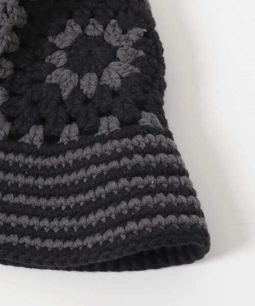 URBAN RESEARCH Sonny Label（アーバンリサーチサニーレーベル）の「New Era　CROCHET KNIT DGRY BLK（ハット・メンズ・BLACK・One）」の5枚目の写真