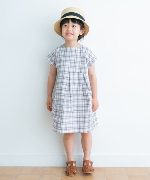 URBAN RESEARCH DOORS（アーバンリサーチドアーズ）の「カラーチェックワンピース(KIDS)（ワンピース・キッズ・BLUE/AZUKI・105/120/135）」の22枚目の写真