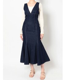 LAGUNAMOON | レースアップマーメイドデニムワンピース(ワンピース)