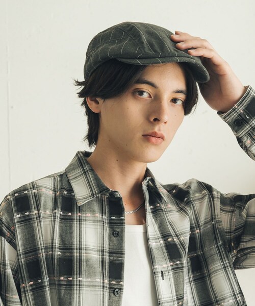 SENSE OF PLACE by URBAN RESEARCH(センスオブプレイスバイアーバンリサーチ)の「アソートハンチング(ハンチング/ベレー帽・メンズ・BLACK/BRN CHECK/GRY STRIPE・One)」の14枚目の写真