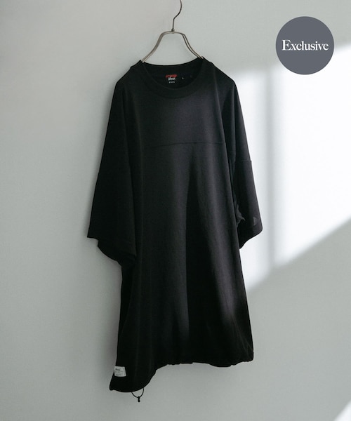 EKAL(エカル)の「『別注』NANGA×EKAL CAVET-SHIRTS(Tシャツ/カットソー・メンズ・グレー杢/ブラック・M/L)」の1枚目の写真