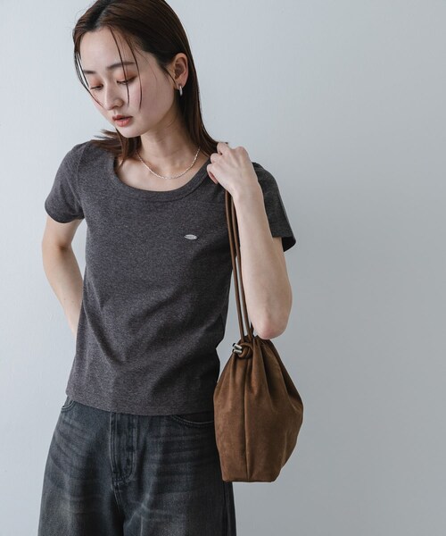 SENSE OF PLACE by URBAN RESEARCH（センスオブプレイスバイアーバンリサーチ）の「マチツキキンチャクバッグ（ハンドバッグ・レディース・BROWN/BEIGE/L.PINK・One）」の5枚目の写真