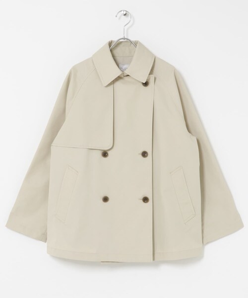 URBAN RESEARCH DOORS（アーバンリサーチドアーズ）の「撥水ショートトレンチ（ステンカラーコート・レディース・L.BEIGE/NAVY・Free）」の11枚目の写真