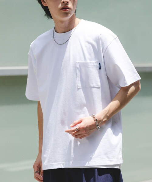 SENSE OF PLACE by URBAN RESEARCH(センスオブプレイスバイアーバンリサーチ)の「『UR TECH ひやサラクール』リラックスポケットTシャツ(Tシャツ/カットソー・メンズ・WHITE/BLACK/BROWN/L.YELLOW・M/L)」の7枚目の写真