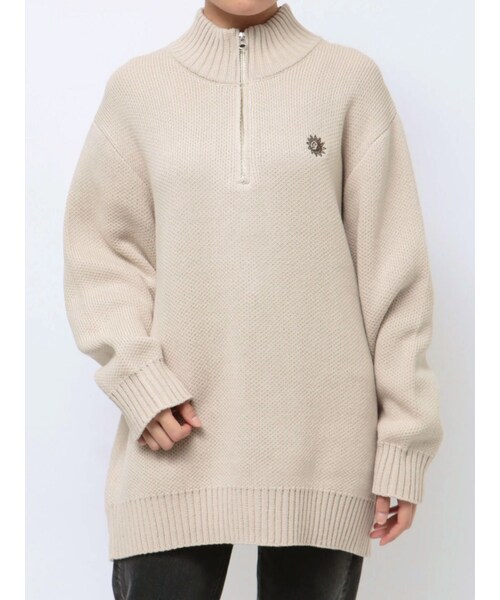 トップス sunny SUNNYハーフジップニットトップス