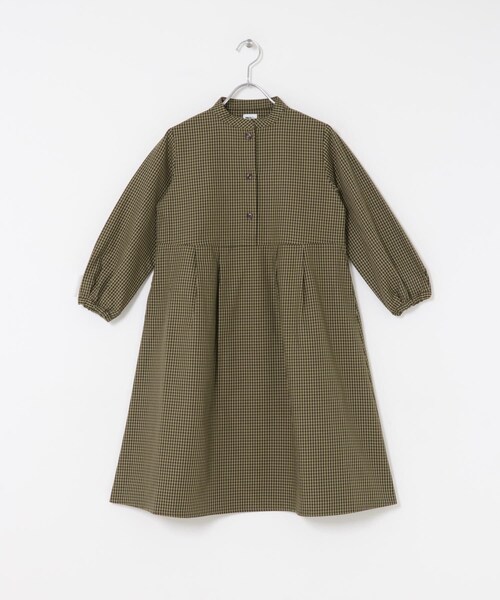 URBAN RESEARCH DOORS（アーバンリサーチドアーズ）の「『親子リンク』『UR TECH』チェック柄ワンピース(KIDS)（ワンピース・キッズ・BROWN/NAVY・105/120/135）」の10枚目の写真