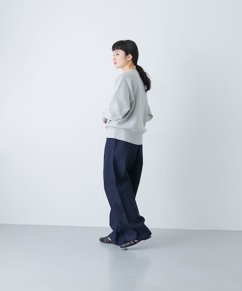 かぐれ(カグレ)の「コットンスウェットニット(ニット/セーター・レディース・LIGHT GRAY/DARK NAVY・Free)」の10枚目の写真