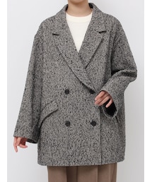 ネップツイードオーバージャケットコート