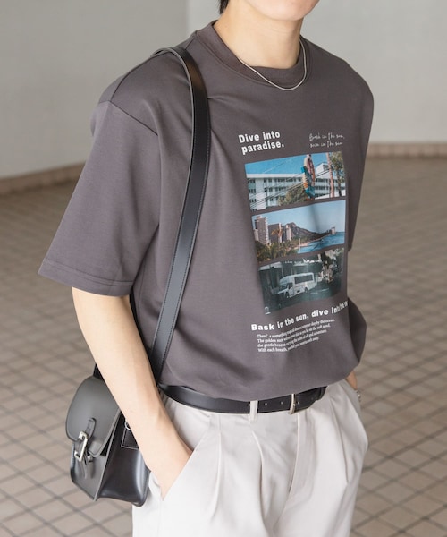 SENSE OF PLACE by URBAN RESEARCH（センスオブプレイスバイアーバンリサーチ）の「Cityscape photo Short-Sleeve T-shirts（Tシャツ/カットソー・メンズ・GRAY/CHARCOAL/L.BLUE・M/L）」の2枚目の写真