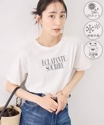 RENUロゴ&フォトアソートプリントTシャツ/UVカット・接触冷感・イージーケア