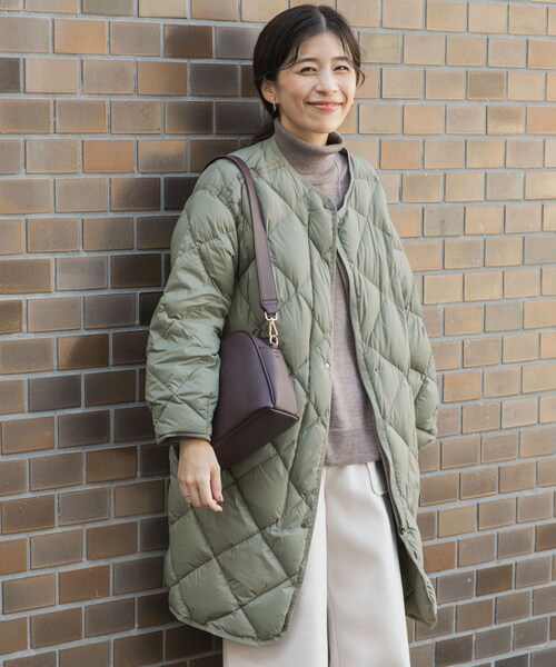 URBAN RESEARCH DOORS（アーバンリサーチドアーズ）の「ライトダウンキルトロングコート（その他アウター・レディース・L.GREGE/KHAKI/NAVY・M）」の2枚目の写真