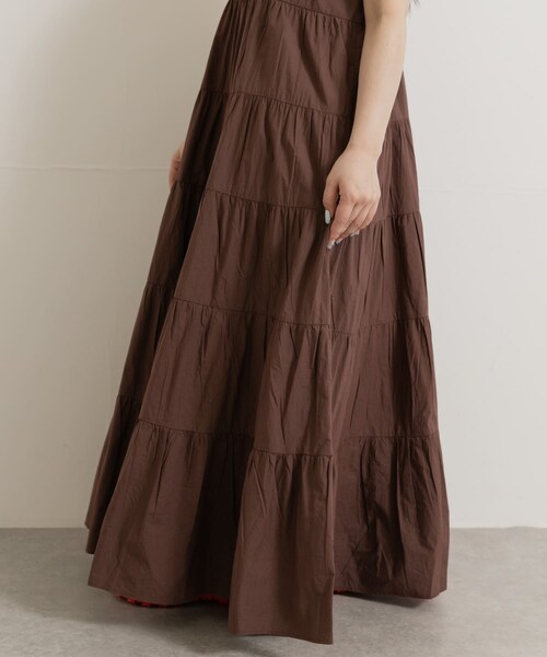 THE GOODLAND MARKET（ザグッドランドマーケット）の「FANAKA　Poplin tiered dress（ワンピース・レディース・58BRN/BLACK/024BLU・FREE）」の8枚目の写真