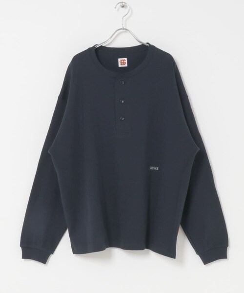 URBAN RESEARCH（アーバンリサーチ）の「SEE SEE　THERMAL HENLY LS TEE（Tシャツ/カットソー・メンズ・WHITE/B/GREY杢/B/BLACK/W/NAVY/W・M/L/XL/XXL）」の4枚目の写真