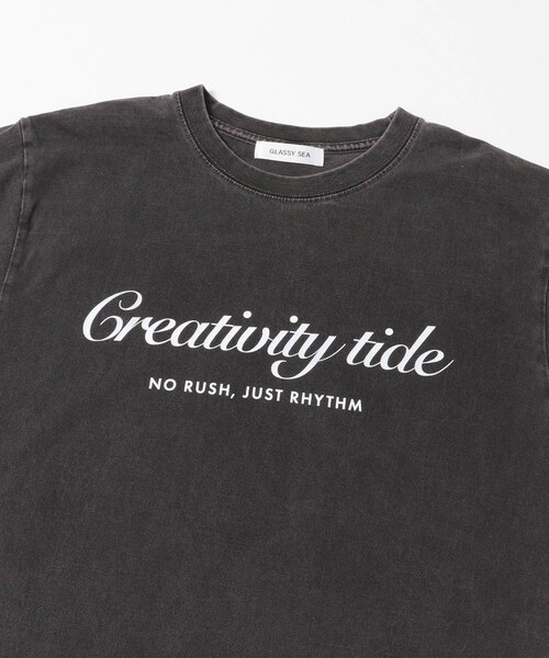 URBAN RESEARCH Sonny Label（アーバンリサーチサニーレーベル）の「GLASSY SEA　クリエイティブタイドTシャツ（Tシャツ/カットソー・レディース・WHITE/BLACK・M）」の7枚目の写真