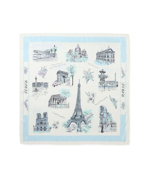 ROPE' PICNIC（ロペピクニック）の「シティーパターンスカーフ 90cm（バンダナ/スカーフ・レディース・ベージュ/サックス/オレンジ系・F）」の8枚目の写真