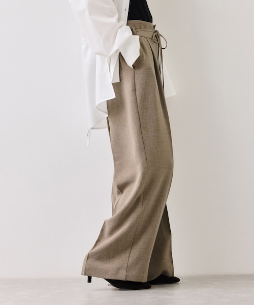 VIS（ビス）の「サマーツイードリボンベルトパンツ/UVケア・イージーケア（その他パンツ・レディース・チャコール/グレー/ベージュ系・M/S/SS）」の15枚目の写真