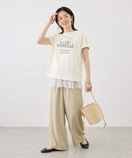 ROPE' PICNIC(ロペピクニック)の「レースドッキングタンク/着丈が選べる(タンクトップ・レディース・ホワイト・M/MT)」の10枚目の写真