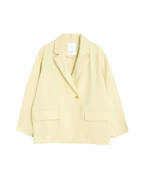 ELENDEEK（エレンディーク）の「TWILL BOYFRIEND JK（テーラードジャケット・レディース・アイボリー/ブラック/イエロー・F）」の5枚目の写真