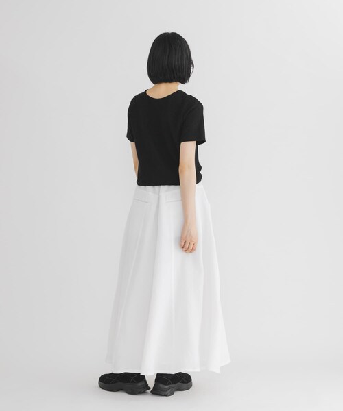 KBF（ケイビーエフ）の「2WAYレースアップトップス（Tシャツ/カットソー・レディース・IVORY/BLACK/TOP GRAY・One）」の19枚目の写真