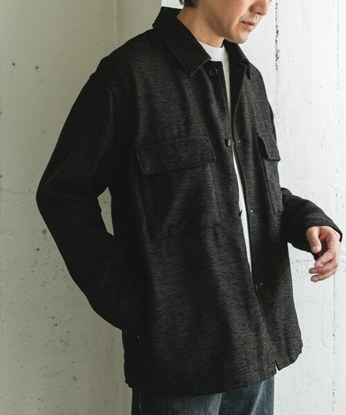 URBAN RESEARCH DOORS(アーバンリサーチドアーズ)の「モールシャツジャケット(テーラードジャケット・メンズ・OLIVE/CHARCOAL・M/L)」の9枚目の写真