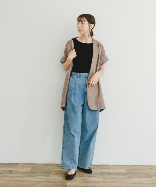 ITEMS URBANRESEARCH（アイテムズ アーバンリサーチ）の「シアーベロアスクエアタンクトップ（タンクトップ・レディース・BEG/BLK/BRD・FREE）」の8枚目の写真