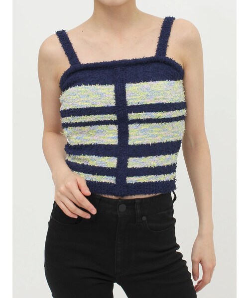 MURUA（ムルーア）の「ボーダーキャミ（キャミソール・レディース・レッド/ネイビー・F）」の6枚目の写真