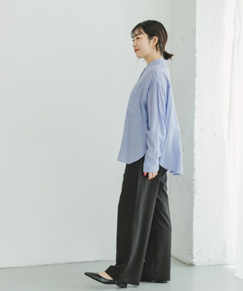 ITEMS URBANRESEARCH（アイテムズ アーバンリサーチ）の「リネンライクイージーワイドパンツ（その他パンツ・レディース・BRN/YEL/BLK/MOC・FREE）」の10枚目の写真