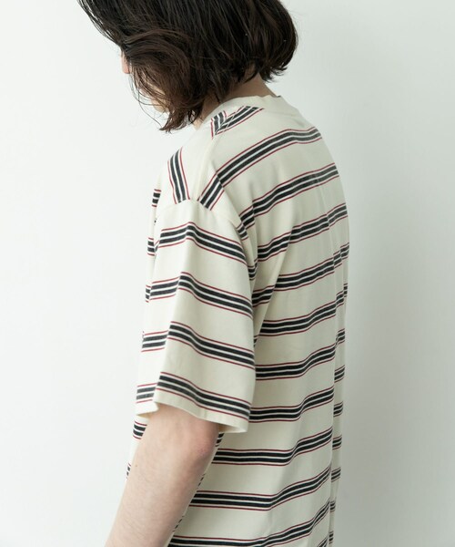 URBAN RESEARCH Sonny Label（アーバンリサーチサニーレーベル）の「HANG TEN　LA HOJJA BORDER T-SHIRTS（Tシャツ/カットソー・メンズ・OFF/BRWON・M/L）」の4枚目の写真
