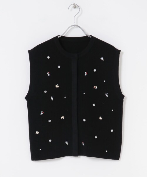 URBAN RESEARCH ROSSO（アーバンリサーチロッソ）の「ビジューニットベスト（ニット/セーター・レディース・BLACK・FREE）」の10枚目の写真