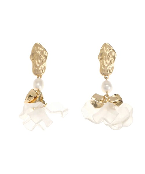 MERCURYDUO（マーキュリーデュオ）の「配色フラワーモチーフイヤリング（イヤリング・レディース・シルバー/ゴールド・F）」の2枚目の写真