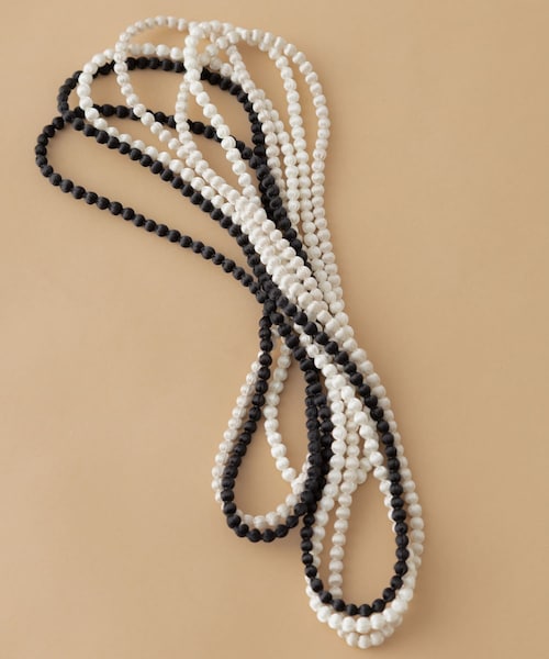 かぐれ（カグレ）の「CITRUS　GUDLI NECKLACE（ネックレス・レディース・Black/Ecru/L Grey・0）」の8枚目の写真