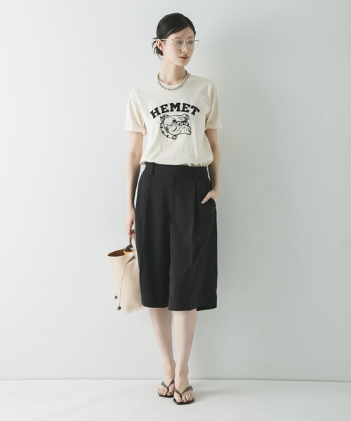 URBAN RESEARCH（アーバンリサーチ）の「『別注』Mixta×URBAN RESEARCH　HEMET（Tシャツ/カットソー・レディース・CAMEL/NATURAL/V BLACK・S）」の20枚目の写真
