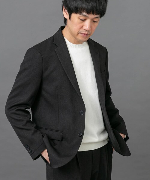 LIFE STYLE TAILOR　ブラッシュドツイルストレッチジャケット
