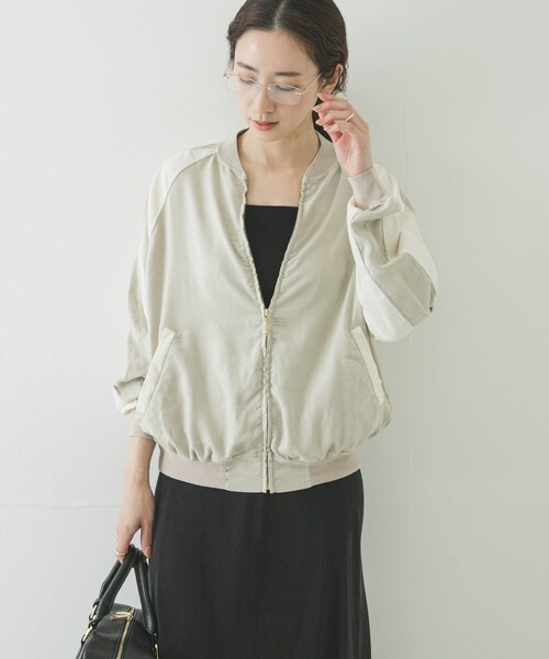 URBAN RESEARCH(アーバンリサーチ)の「REMI RELIEF エコスウェードラグランZIP JACKET(ブルゾン・レディース・GRAGE/SAX・S)」の5枚目の写真