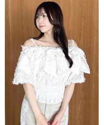 dazzlin | 【WEB限定】ラインリボンシャーリングブラウス(シャツ/ブラウス)