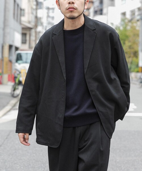 EKAL（エカル）の「ウールライクジャケット（テーラードジャケット・メンズ・ブラウン/チャコール/ブラック・M/L）」の5枚目の写真