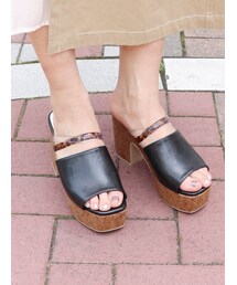 MURUA | ウッドライクストラップサンダル(サンダル)