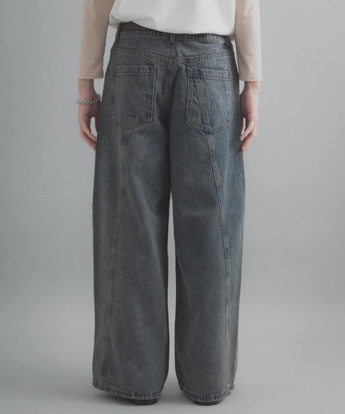 SENSE OF PLACE by URBAN RESEARCH（センスオブプレイスバイアーバンリサーチ）の「『ユニセックス』ケミカルバギーワイドデニムパンツ（デニムパンツ・メンズ・BLACK/NAVY/INDIGO・M/L）」の19枚目の写真