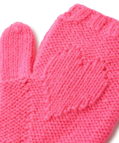 ADAM ET ROPE'（アダムエロペ）の「【J'aDoRe限定】【ugly sweater club（アグリー セーター クラブ）】Dazed（手袋・レディース・グレー/ピンク/イエロー・F）」の11枚目の写真